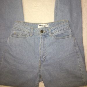 American Apparel Light Wash High Rise Skinny Jean
